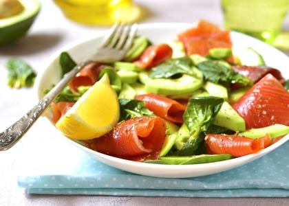 Salade met zalm